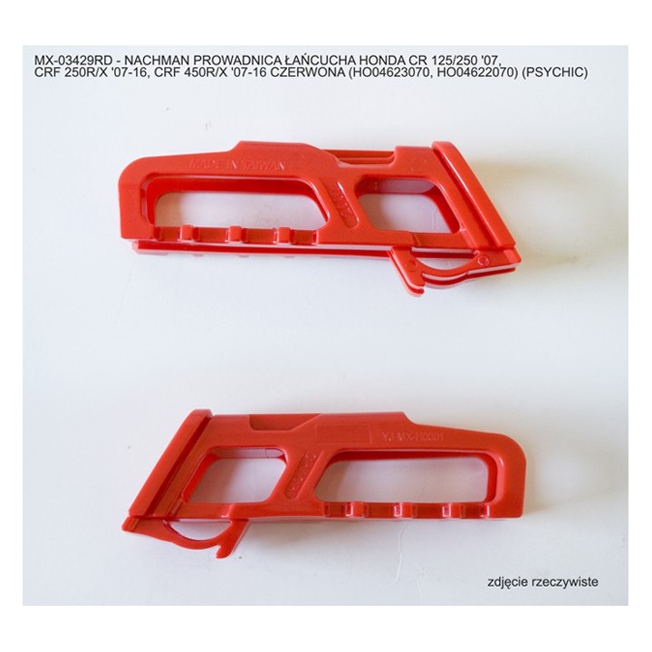 Plastiki i naklejki PSYCHIC prowadnica łańcucha honda cr 125/250 '07, crf 250 r '07-'25, crf 250X '07-'17, crf 250 rx '19-'25,…