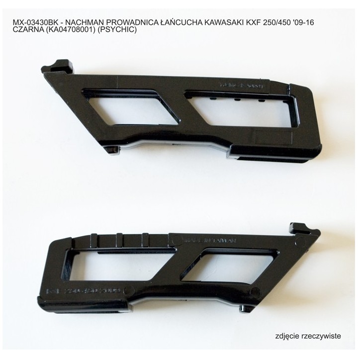 Plastiki i naklejki PSYCHIC prowadnica łańcucha kawasaki kxf 250/450 '09-'25