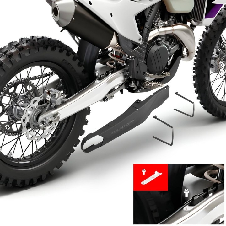 Plastiki i naklejki POLISPORT osłona wahacza evo (komplet) ktm exc/exc-f '24-'26, sx/sx-f '23-'26 ; gas gas mc/mc-f/ec/ec-f/ex/…