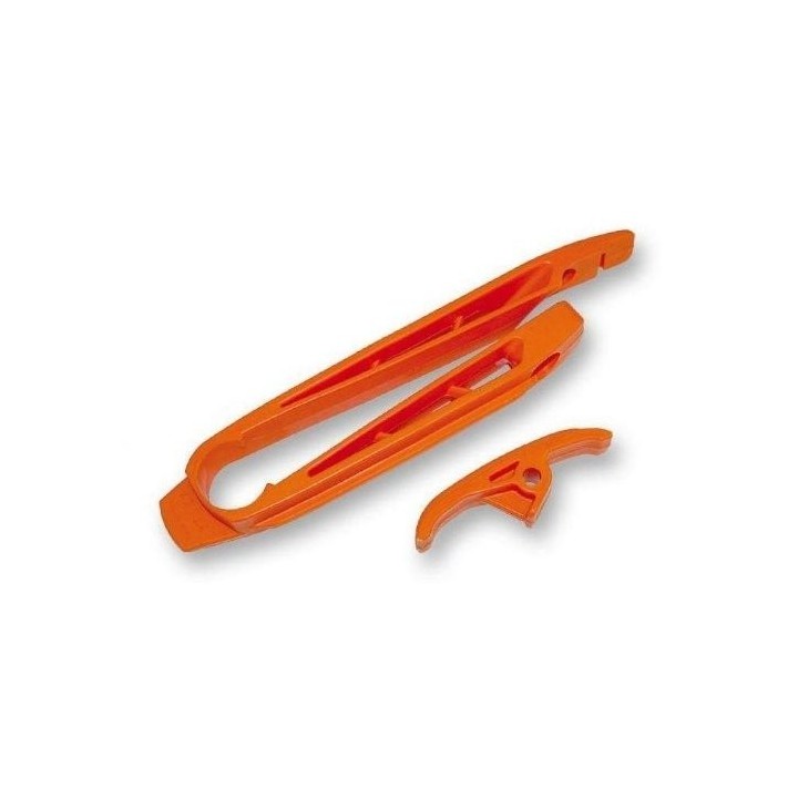 Plastiki i naklejki UFO ślizg łańcucha (mały i duży) ktm exc/excf tpi '12-'23,