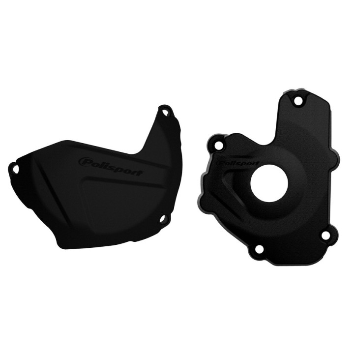Plastiki i naklejki POLISPORT zestaw osłona pokrywy (dekla) alternatora oraz osłona pokrywy sprzęgła kawasaki kx 250F '13-'16