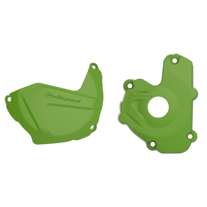 Plastiki i naklejki POLISPORT zestaw osłona pokrywy (dekla) alternatora oraz osłona pokrywy sprzęgła kawasaki kx 250F '13-'16