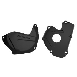 Plastiki i naklejki POLISPORT zestaw osłona pokrywy (dekla) alternatora oraz osłona pokrywy sprzęgła kawasaki kx 250F '17-'20