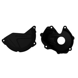 Plastiki i naklejki POLISPORT zestaw osłona pokrywy (dekla) alternatora oraz osłona pokrywy sprzęgła kawasaki kx 450F '16-'18