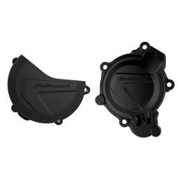 Plastiki i naklejki POLISPORT zestaw osłona pokrywy (dekla) alternatora oraz osłona pokrywy sprzęgła ktm sx/xc 125/150 '16-'18;…