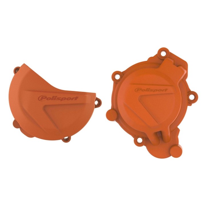Plastiki i naklejki POLISPORT zestaw osłona pokrywy (dekla) alternatora oraz osłona pokrywy sprzęgła ktm sx/xc 125/150 '16-'18;…