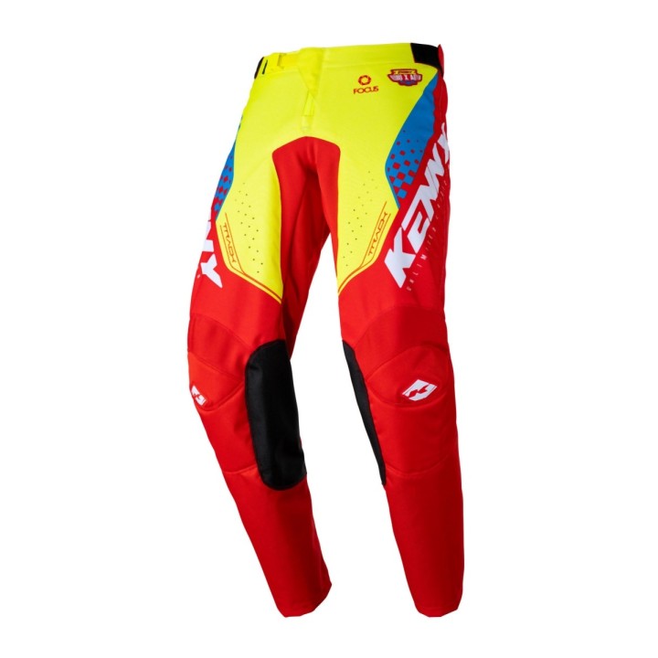 KENNY RACING SPODNIE CROSS/ENDURO MODEL TRACK FOCUS KID/JUNIOR NEON YELLOW/RED