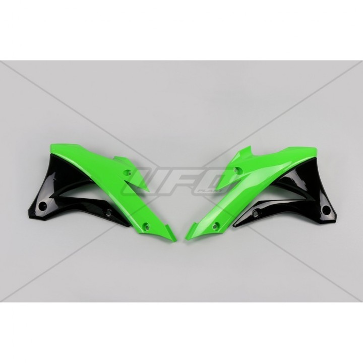 Plastiki i naklejki UFO osłony chłodnicy kawasaki kx 85 '14-'21, kx 100 '14-'21