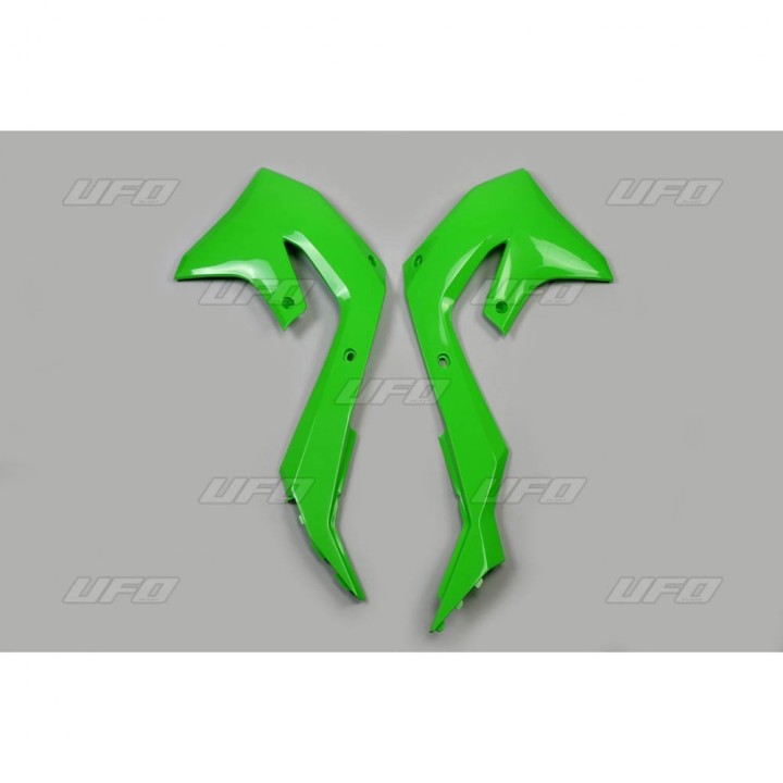 Plastiki i naklejki UFO osłony chłodnicy kawasaki kxf 250 '21-'24, kxf 450 '19-'23,