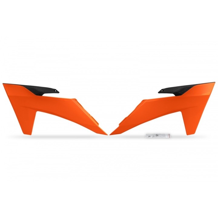 Plastiki i naklejki UFO osłony chłodnicy ktm sx/sxf(sx-f) 125/250/300/350/450F '23-24, exc/excf(exc-f) 150/250/300/350/450/500…