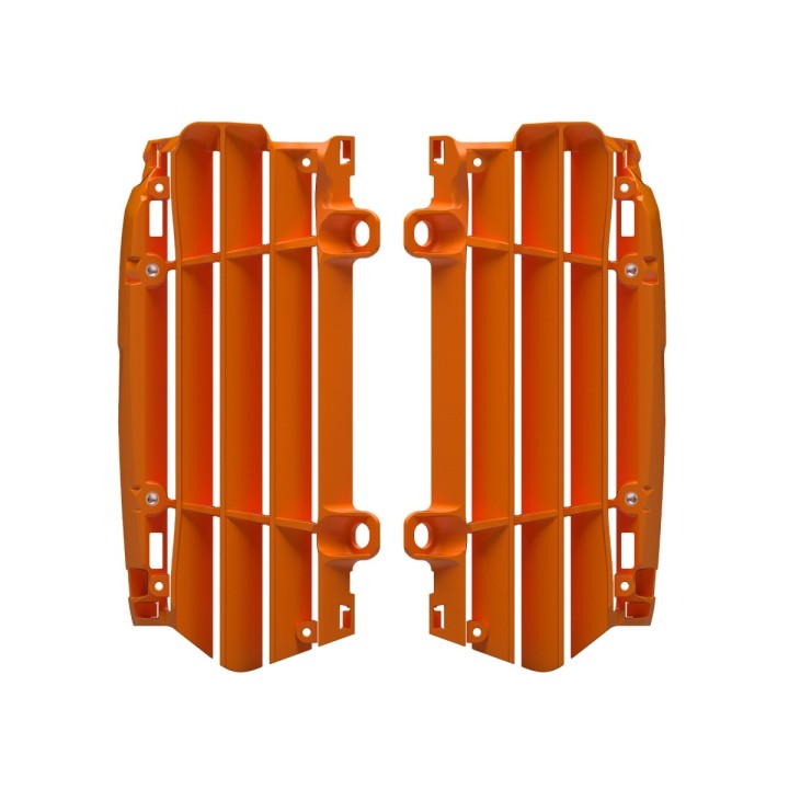 Plastiki i naklejki POLISPORT osłony chłodnicy (kratki - komplet) ktm sx/sxf 125/150/200/250/350/450 '23-'26; exc/exc-f 125/200…