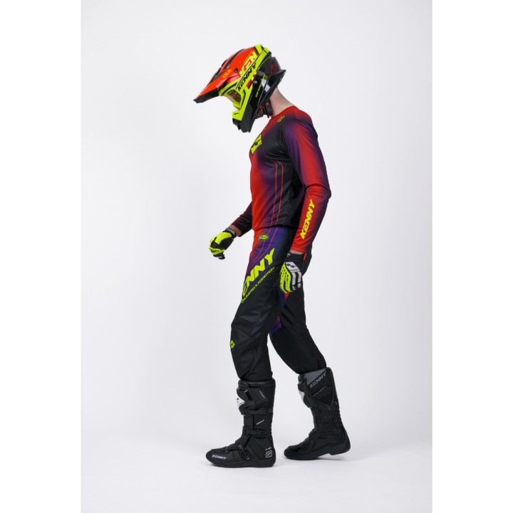 KENNY RACING SPODNIE CROSS/ENDURO TRACK FOCUS RED