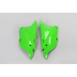 Plastiki i naklejki UFO boczki tylne kawasaki kx 85 '14-'26, kx 100 '14-'21, kx 112 '22-'26,