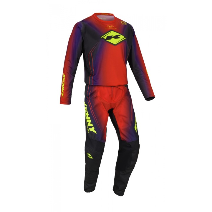 KENNY RACING SPODNIE CROSS/ENDURO TRACK KID/JUNIOR/DZECIĘCE FOCUS RED