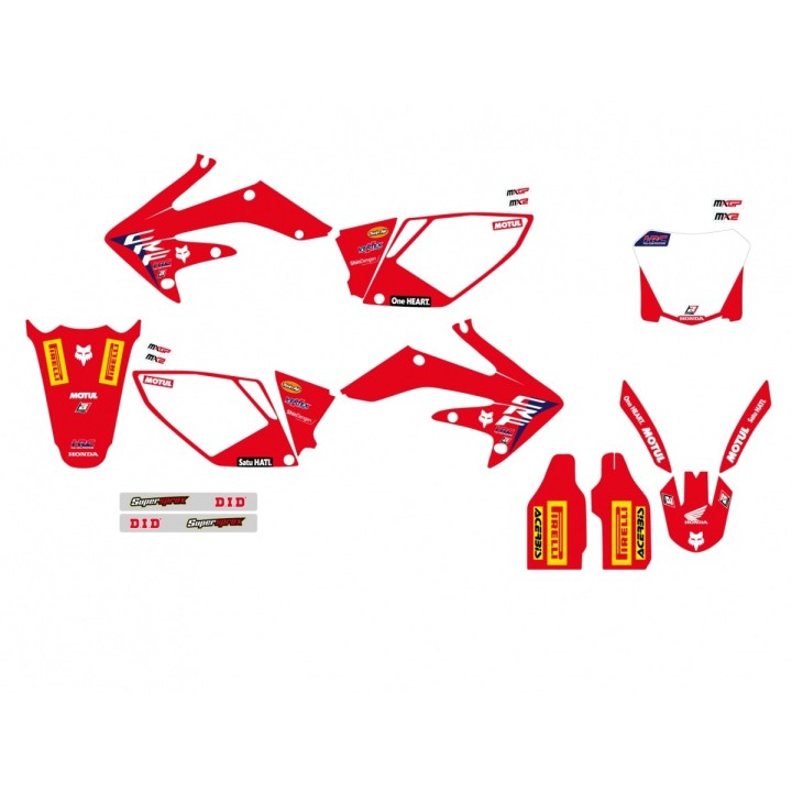 Plastiki i naklejki BLACKBIRD komplet naklejek (oklein) honda crf 250R '04-'09, crf 250X '04-'21 replica team hrc