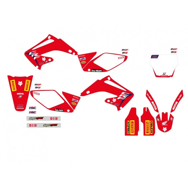 Plastiki i naklejki BLACKBIRD komplet naklejek (oklein) honda cr 125R '00-'07, cr 250R '02-'07 replica team hrc 24