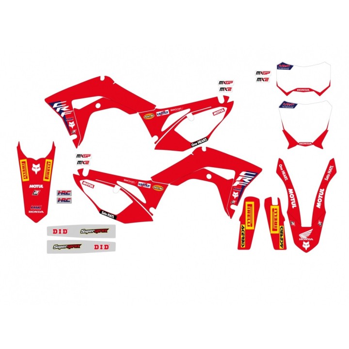 Plastiki i naklejki BLACKBIRD komplet naklejek (oklein) honda crf 250R '18-'21, crf 450R '17-'21, crf 450X '17-'24 honda replic…