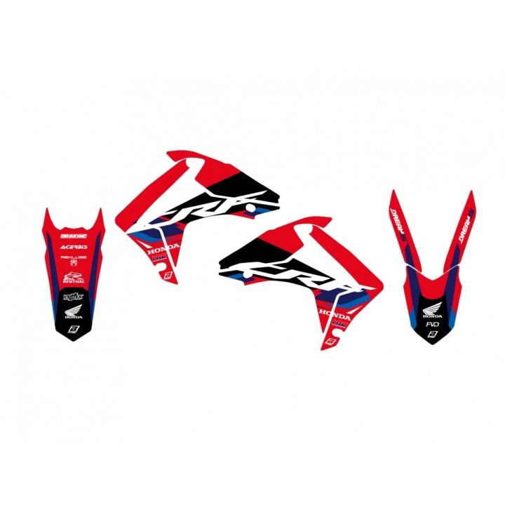 Plastiki i naklejki BLACKBIRD komplet naklejek (oklein) honda crf 250R '14-'17, crf 450R '13-'16 dream 5