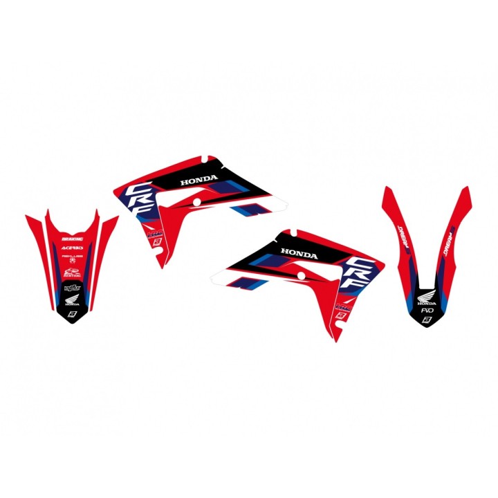 Plastiki i naklejki BLACKBIRD komplet naklejek (oklein) honda crf 250R '18-'21, crf 450R '17-'21, crf 450X '17-'24 dream 5