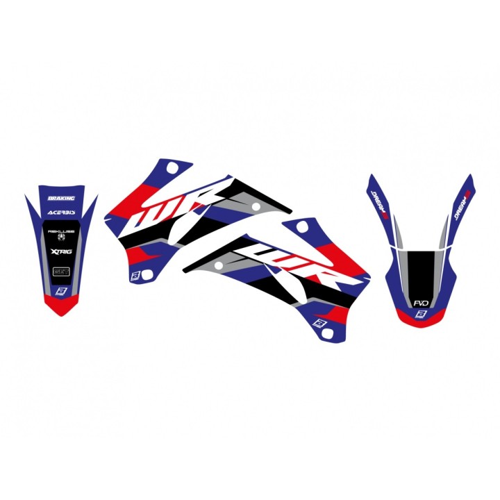 Plastiki i naklejki BLACKBIRD komplet naklejek (oklein) yamaha wr 250F '07-'14, wr 450F '07-'11 dream 5