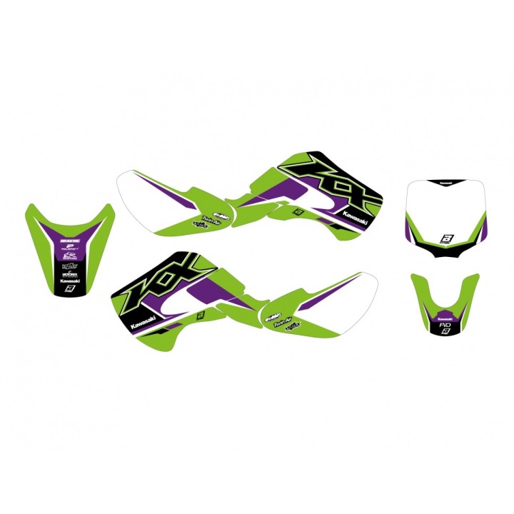 Plastiki i naklejki BLACKBIRD komplet naklejek (oklein) kawasaki kx 65 '00-'23 dream 5