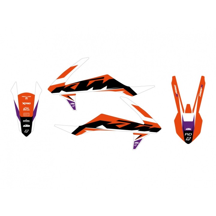 Plastiki i naklejki BLACKBIRD komplet naklejek (oklein) ktm sx/sx-f '16-'18, exc/exc-f '17-'19 dream 5