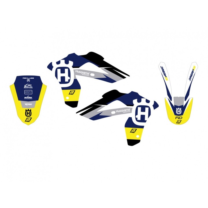 Plastiki i naklejki BLACKBIRD komplet naklejek (oklein) husqvarna cr 125 '06-'08, wr 250/300 '06-'13 dream 5
