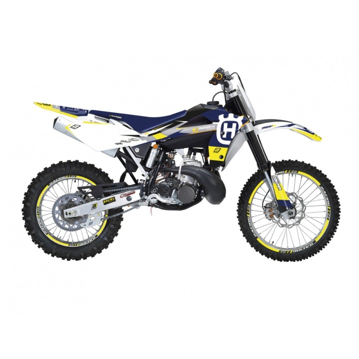 Plastiki i naklejki BLACKBIRD komplet naklejek (oklein) husqvarna cr 125 '06-'08, wr 250/300 '06-'13 dream 5 chrome efx
