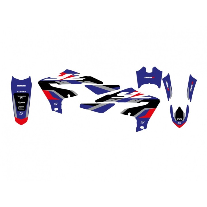 Plastiki i naklejki BLACKBIRD komplet naklejek (oklein) yamaha yz 250F '19-'23, yz 450F '18-'22 dream 5