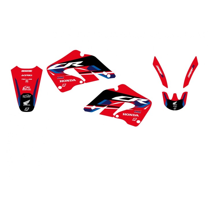 Plastiki i naklejki BLACKBIRD komplet naklejek (oklein) honda cr 125R '00-'01, cr 250R '00-'01 dream 5
