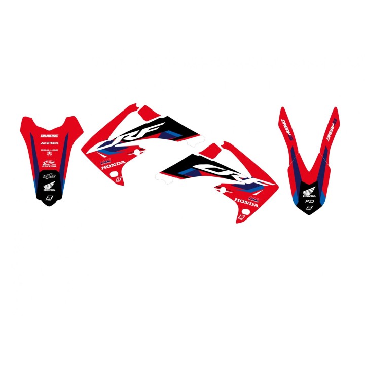 Plastiki i naklejki BLACKBIRD komplet naklejek (oklein) honda crf 250R '10-'13; crf 450R '09-'12 dream 5