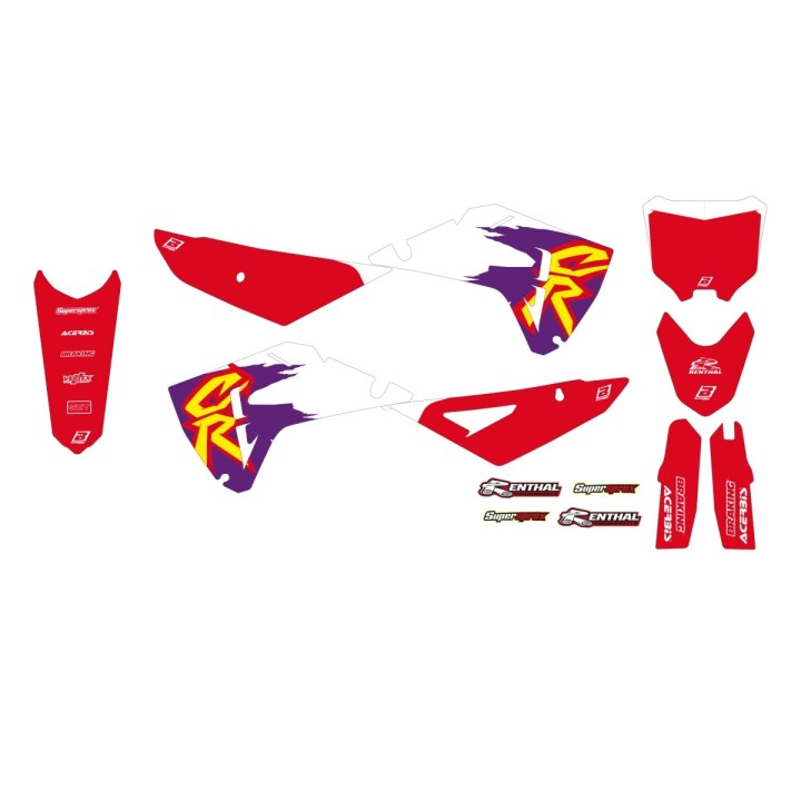 Plastiki i naklejki BLACKBIRD komplet naklejek (oklein) honda crf 250R '25; crf 450R '25 retro