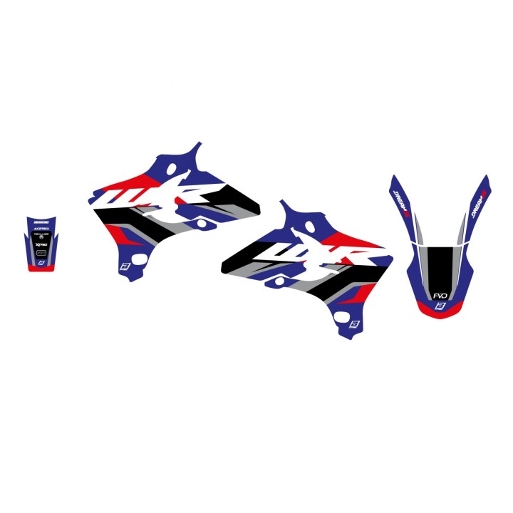 Plastiki i naklejki BLACKBIRD komplet naklejek (oklein) yamaha wr 250F '05-'06, wr 450F '05-'06 dream 5