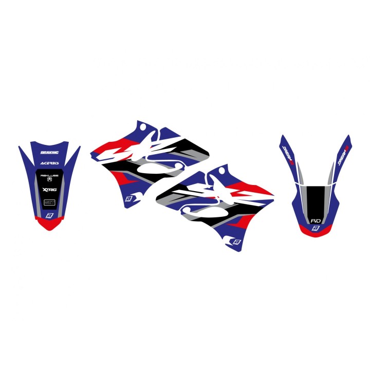 Plastiki i naklejki BLACKBIRD komplet naklejek (oklein) yamaha yz 125/250 '02-'14 dream 5