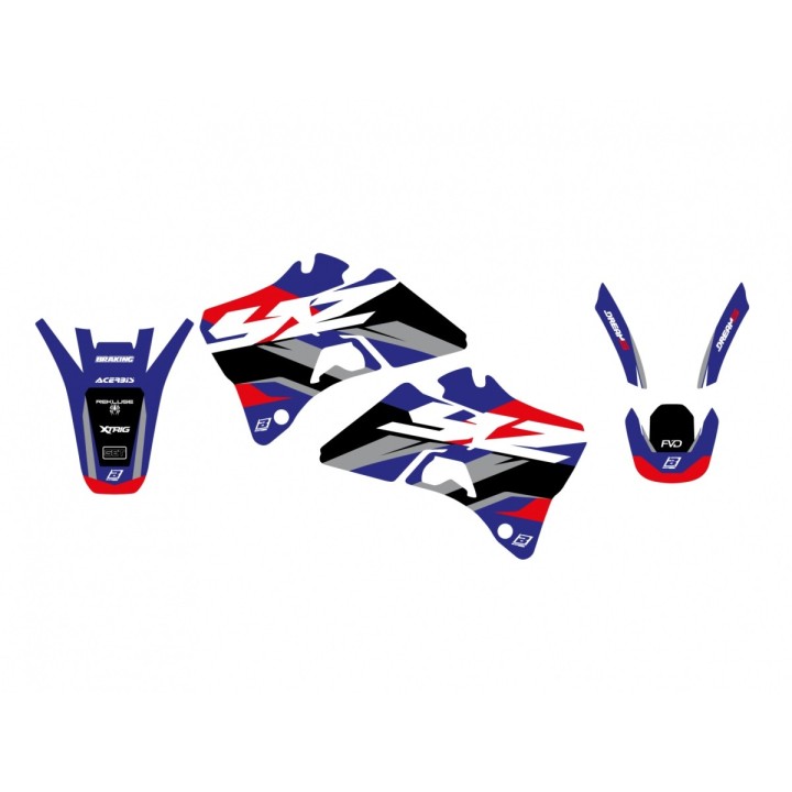 Plastiki i naklejki BLACKBIRD komplet naklejek (oklein) yamaha yz 125/250 '96-'01 dream 5