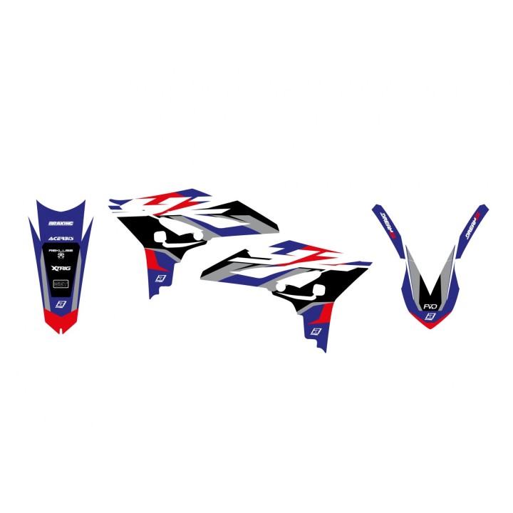 Plastiki i naklejki BLACKBIRD komplet naklejek (oklein) yamaha yz 250F '10-'13 dream 5