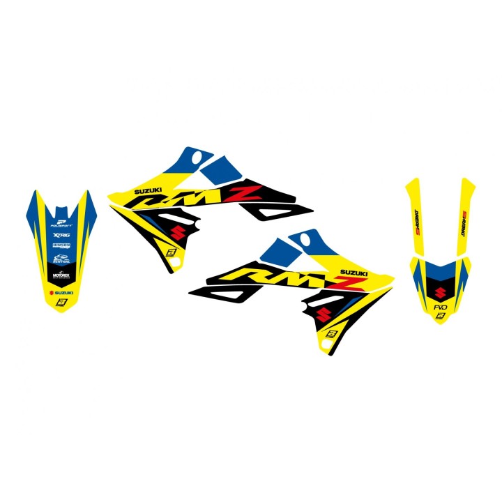 Plastiki i naklejki BLACKBIRD komplet naklejek (oklein) suzuki rmz 250 '19-'25, rmz 450 '18-'25 dream 5