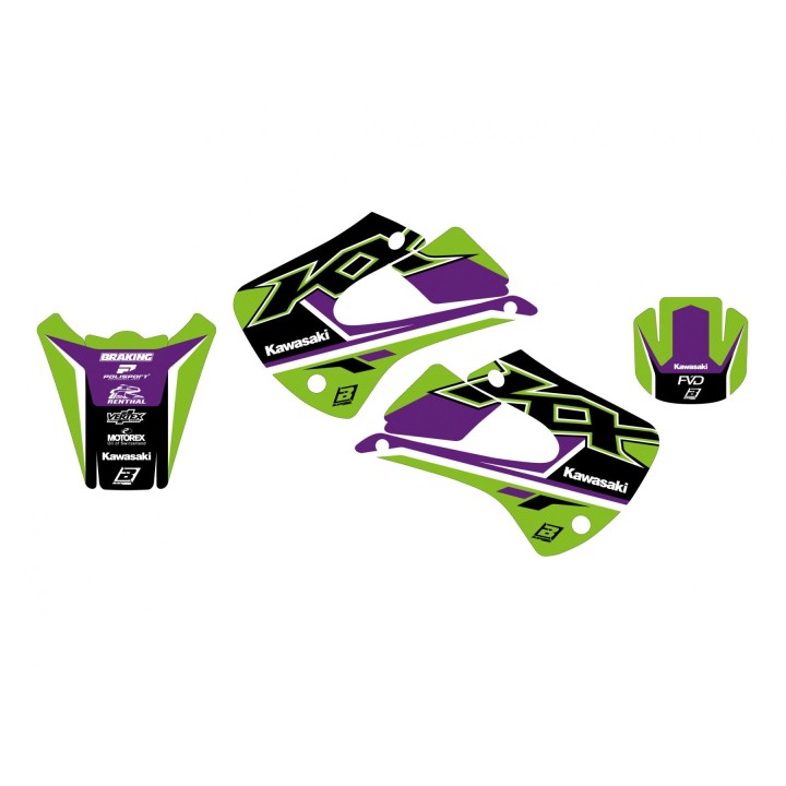 Plastiki i naklejki BLACKBIRD komplet naklejek (oklein) kawasaki kx 85 '01-'13 dream 5