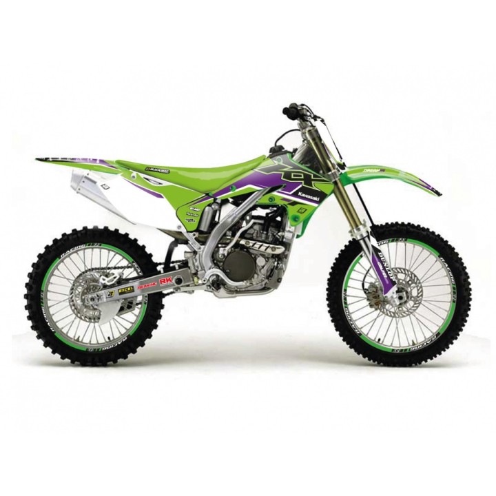 Plastiki i naklejki BLACKBIRD komplet naklejek (oklein) kawasaki kx 250F '04-'05 dream 5