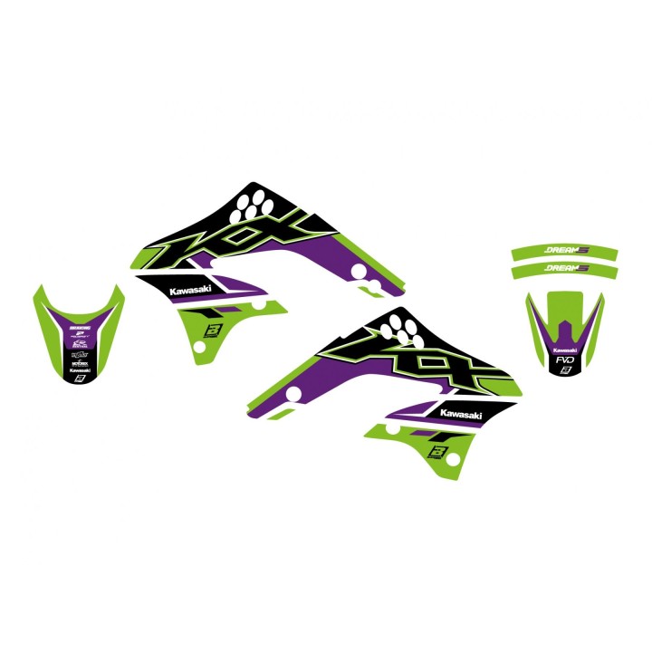 Plastiki i naklejki BLACKBIRD komplet naklejek (oklein) kawasaki kx 450F '06-'08 dream 5