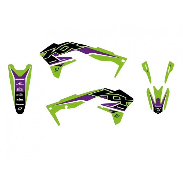 Plastiki i naklejki BLACKBIRD komplet naklejek (oklein) kawasaki kx 450F '16-'18 dream 5
