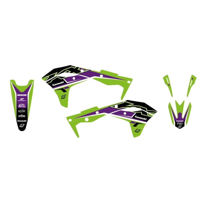Plastiki i naklejki BLACKBIRD komplet naklejek (oklein) kawasaki kx 250F '17-'20 dream