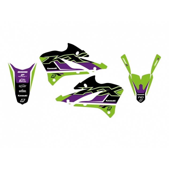 Plastiki i naklejki BLACKBIRD komplet naklejek (oklein) kawasaki kx 85 '22-'23 dream 5