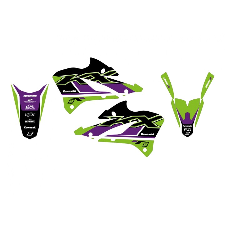 Plastiki i naklejki BLACKBIRD komplet naklejek (oklein) kawasaki kx 85 '22-'23 dream 5