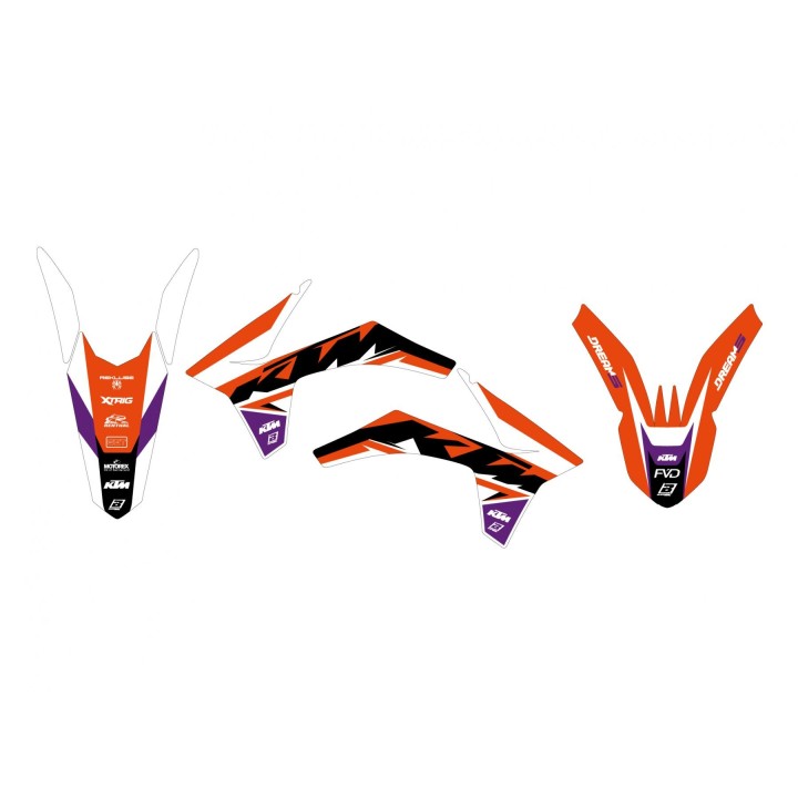 Plastiki i naklejki BLACKBIRD komplet naklejek (oklein) ktm sx/sx-f '11-'12, exc/exc-f '12-'13 dream 5