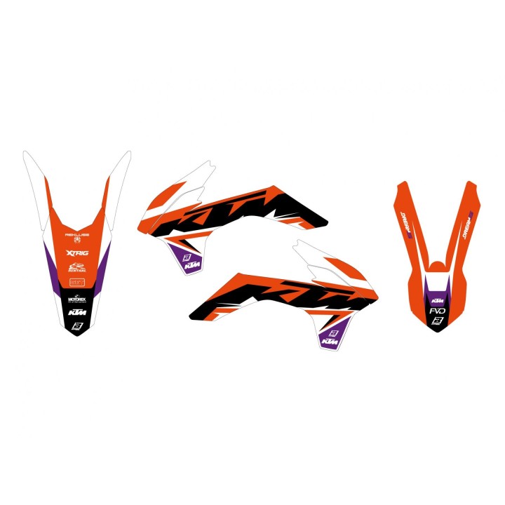 Plastiki i naklejki BLACKBIRD komplet naklejek (oklein) ktm sx/sx-f '13-'15, exc/exc-f '14-'16, dream 5