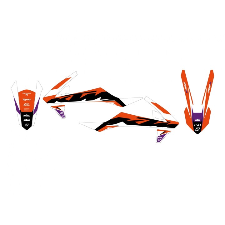 Plastiki i naklejki BLACKBIRD komplet naklejek (oklein) ktm SX 85 '18-'23 dream 5