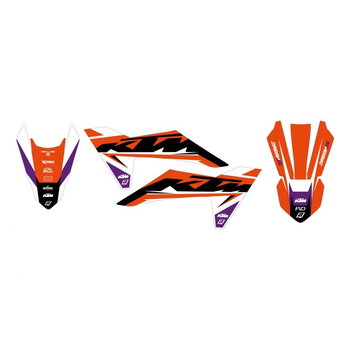 Plastiki i naklejki BLACKBIRD komplet naklejek (oklein) ktm SX 65 '24-'25 dream 5
