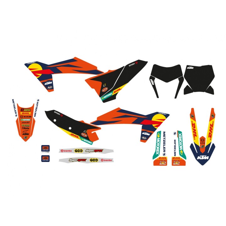 Plastiki i naklejki BLACKBIRD komplet naklejek (oklein) ktm sx/sx-f '25 factory 23