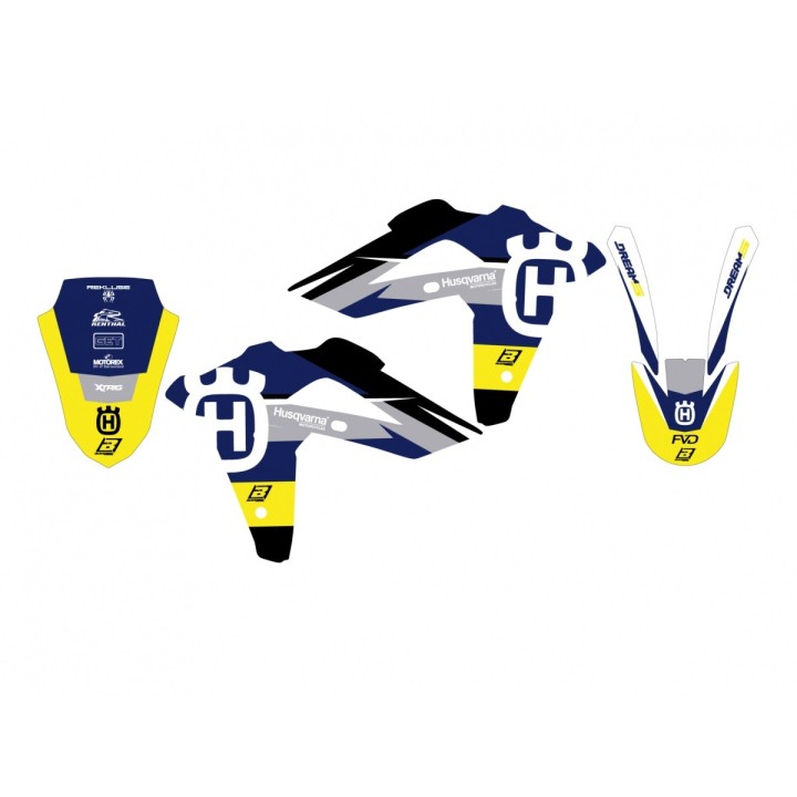 Plastiki i naklejki BLACKBIRD komplet naklejek (oklein) husqvarna te/tc 250/450/510 '05-'07 dream 5